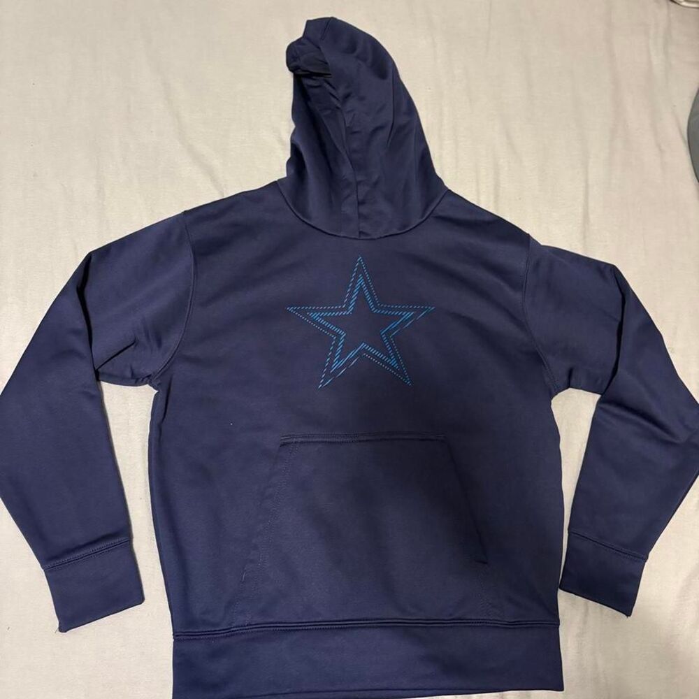 Nfl Men's Navy and Blue Hoodie